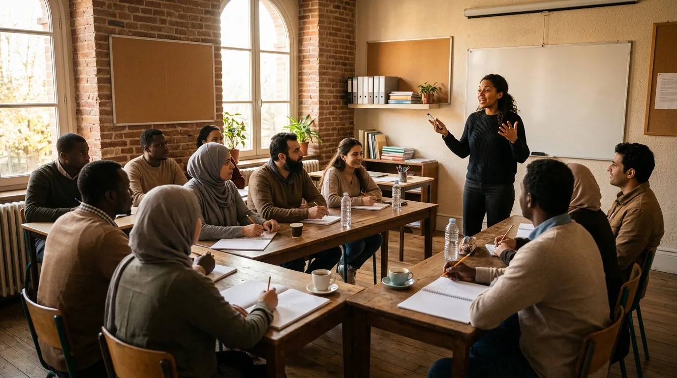 Réfugiés apprennent le français à l'université