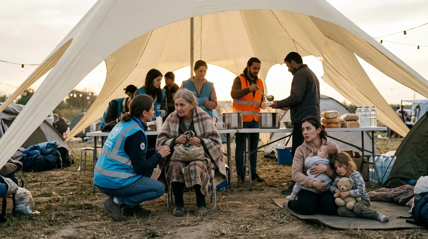 Halte humanitaire ouverte : accueil des réfugiés