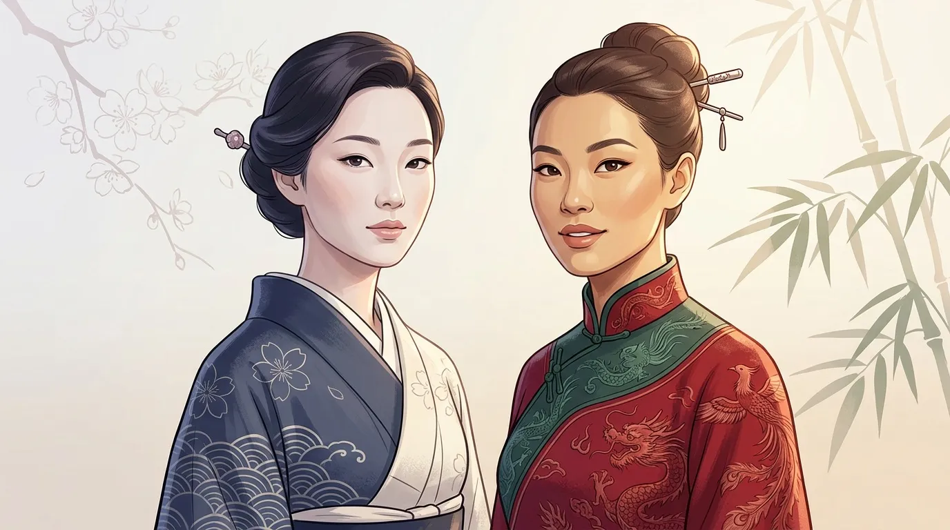 Visage japonais vs chinois : différences physiques
