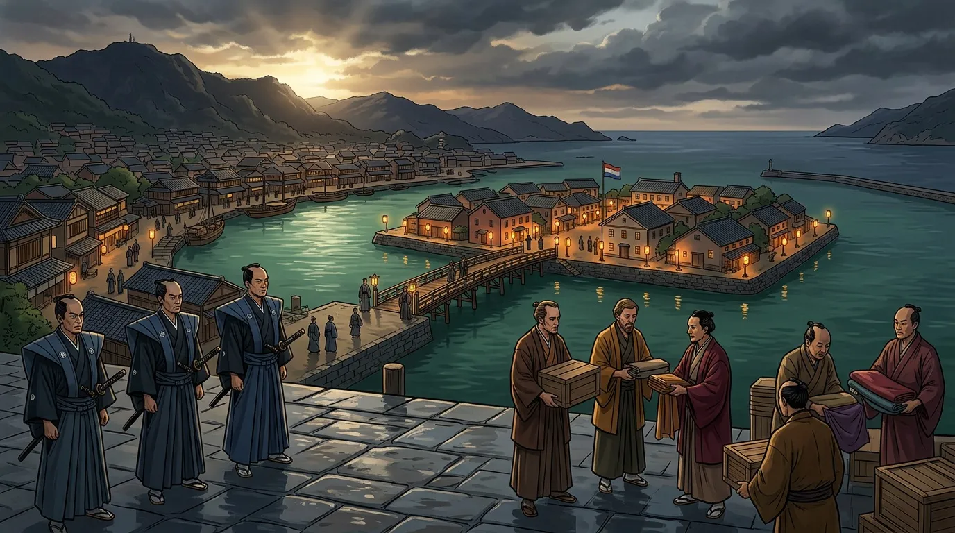 Samoura&iuml;s et marchands n&eacute;gocient dans un port c&ocirc;tier