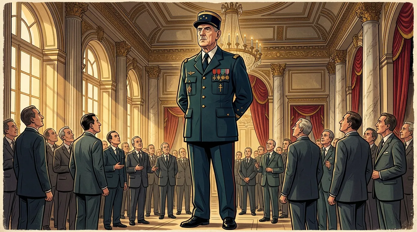 De Gaulle taille : 1,96 cm, un géant politique
