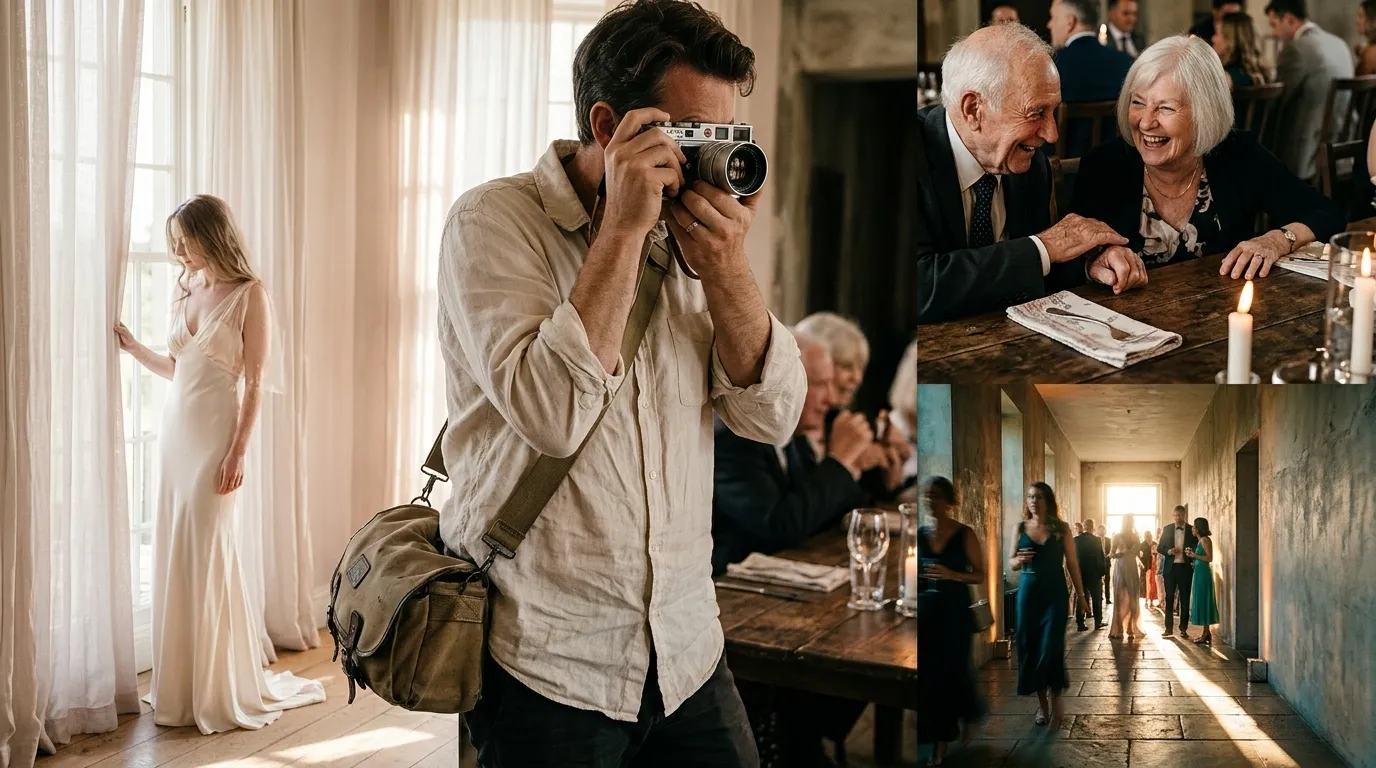 Photographe prenant des photos lors d'une cérémonie formelle
