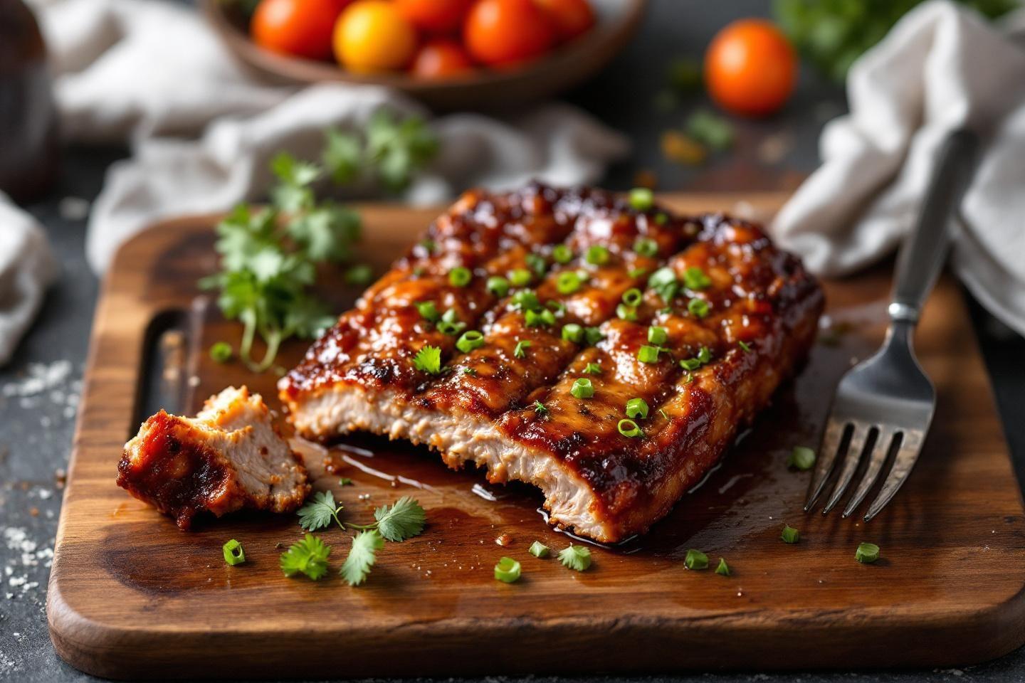 Travers de porc au four rapide et facile : recette caramélisée